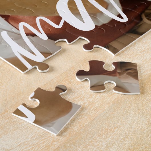 Grandma Love Script Personalized Gift Legpuzzel (Zijkant)