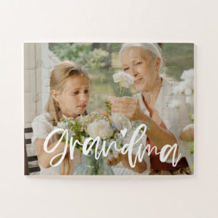 Grandma Love Script Personalized Gift Legpuzzel
