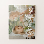 Grandma Love Script Personalized Gift Legpuzzel (Verticaal)