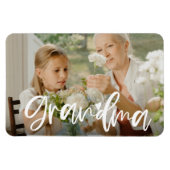Grandma Love Script Persoonlijke foto Gift Magneet (Horizontaal)