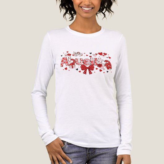 Grandma love valentine's  Tri-Blend shirt (Voorkant volledig)