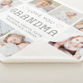 Grandma Love You Hearts 10 Foto gepersonaliseerd Sherpa Deken (3/4)