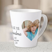 Grandma Love You Personalized Photo Latte Mok