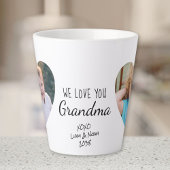 Grandma Love You Personalized Photo Latte Mok