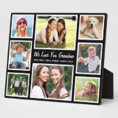 Grandma Love You Photo Collage Black Fotoplaat (Zijkant)