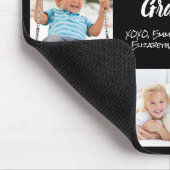 Grandma Love You Photo Collage Black Muismat (Hoek)