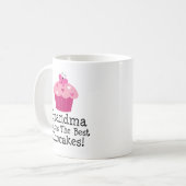 Grandma maakt de beste cupcakes koffiemok (Voorkant links)