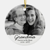 Grandma Memorial Passing Away Remembrance Photo Keramisch Ornament (Voorkant)