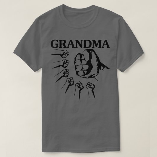 GRANDMA met kleinkinderen dragen hand tot hand T-shirt (Design voorkant)