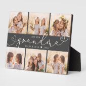 Grandma Modern Heart Script Photo Collage Love Fotoplaat (Zijkant)