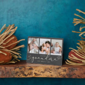 Grandma Modern Heart Script Photo Collage Love Fotoplaat (Zijkant)