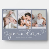 Grandma Modern Heart Script Photo Collage Love Fotoplaat (voorkant)