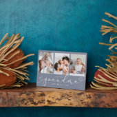 Grandma Modern Heart Script Photo Collage Love Fotoplaat (Zijkant)