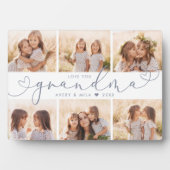 Grandma Modern Heart Script Photo Collage Love Fotoplaat (voorkant)