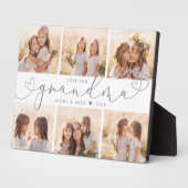 Grandma Modern Heart Script Photo Collage Love Fotoplaat (Zijkant)