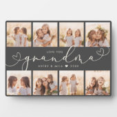 Grandma Modern Heart Script Photo Collage Love Fotoplaat (voorkant)