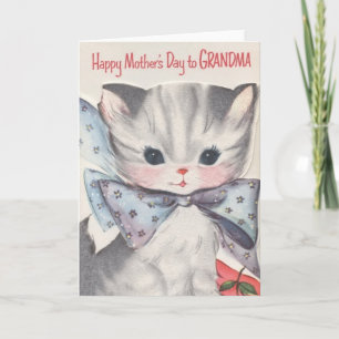 Grandma Moederdag Cat Card Kaart