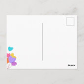 Grandma Moederdag Cute Kat Colorful Balloons Briefkaart (Achterkant)