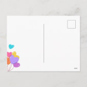 Grandma Moederdag Cute Kat Colorful Balloons Feestdagenkaart (Achterkant)