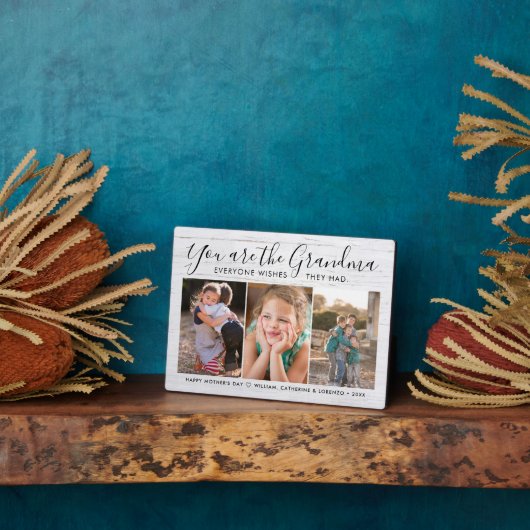 Grandma Moederdag Grandchildren Foto Collage Fotoplaat (Zijkant)