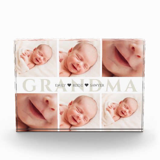 Grandma Moederdag Photo Block Fotoblokken (Voorkant)