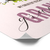 Grandma Moederdag Photo Grandchildren Waterverf Poster (Hoek)