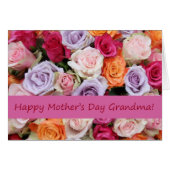 Grandma Moederdag roos card (Voorkant Horizontaal)