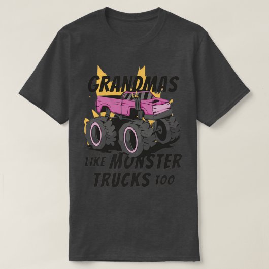 Grandma Monster Truck Crushing T-shirt (Design voorkant)
