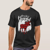 Grandma Moose Red Plaid Buffalo Matching Family Pa T-shirt (Voorkant)