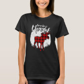 Grandma Moose Red Plaid Buffalo Matching Family Pa T-shirt (Voorkant)