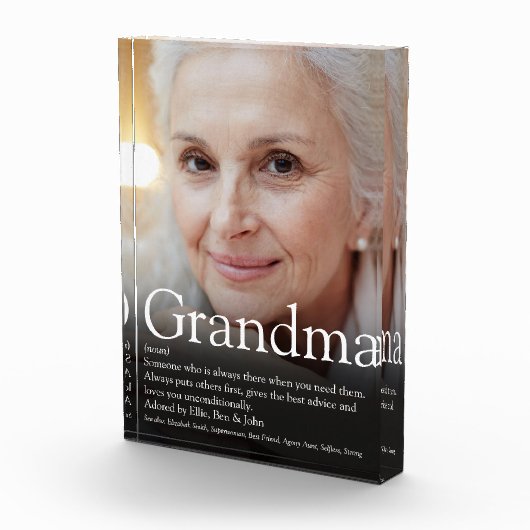 Grandma Nana Modern Fun Definition Fotoblokken (Rechts)