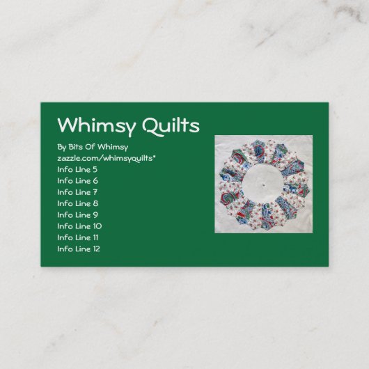 Grandma Nellie's Quilt - Blok #1 Visitekaartje (Voorkant)