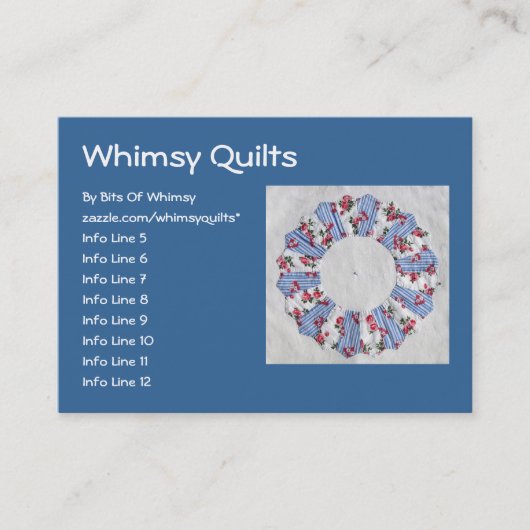 Grandma Nellie's Quilt - Blok #3 Visitekaartje (Voorkant)