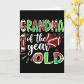 Grandma Of The 1 Year Old Football 1st Birthday Bo Kaart (Gele Bloem)