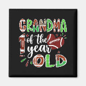 Grandma Of The 1 Year Old Football 1st Birthday Bo Magneet (Voorkant)