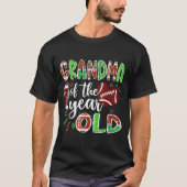 Grandma Of The 1 Year Old Football 1st Birthday Bo T-shirt (Voorkant)