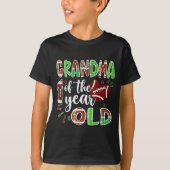 Grandma Of The 1 Year Old Football 1st Birthday Bo T-shirt (Voorkant)