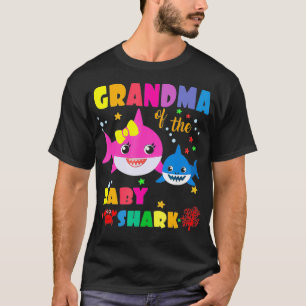 Grandma Of The Baby Shark Birthday Grandma Shark G T-shirt