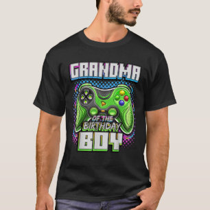 Grandma of the Birthday Boy Matching Family Video T-shirt