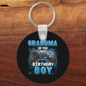 Grandma Of The Birthday Boy Matching Video Game Bi Sleutelhanger (Voorkant)