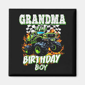 Grandma Of The Birthday Boy Monster Truck Birthday Magneet (Voorkant)