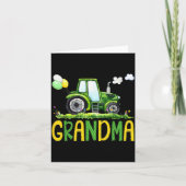 Grandma Of The Birthday Boy Tractor Farm Truck Mat Kaart (Voorkant)