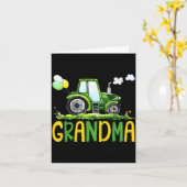 Grandma Of The Birthday Boy Tractor Farm Truck Mat Kaart (Gele Bloem)