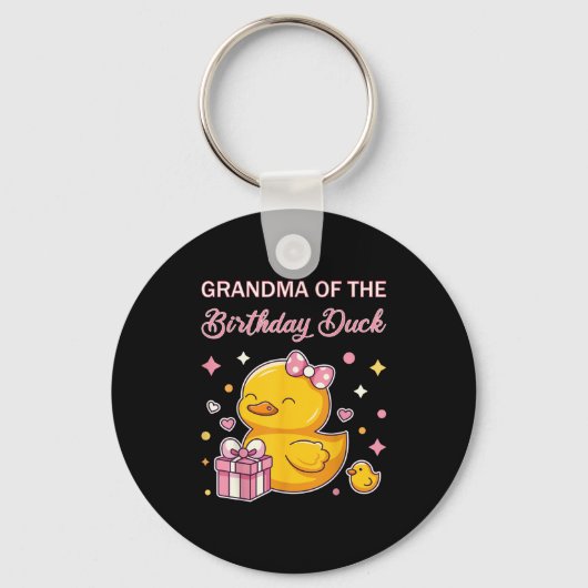 Grandma Of The Birthday Duck Christmas Anime Party Sleutelhanger (Voorkant)