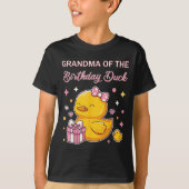 Grandma Of The Birthday Duck Christmas Anime Party T-shirt (Voorkant)