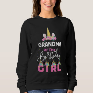 Grandma Of The Birthday Girl Grandmother Unicorn B Trui