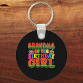 Grandma Of The Birthday Girl Melon Family Matching Sleutelhanger (Voorkant)