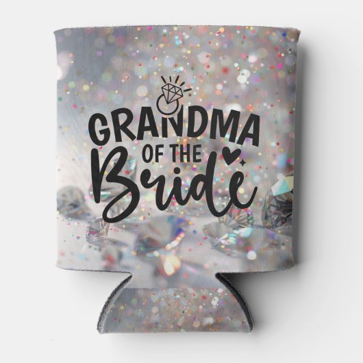 Grandma of the Bride Sparkle Diamonds  Blikjeskoeler (Voorkant)