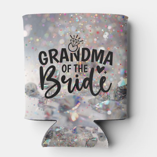 Grandma of the Bride Sparkle Diamonds  Blikjeskoeler (Achterkant)