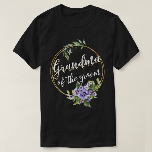 Grandma Of The Groom Wedding Bachelor Party Grandm T-shirt (Design voorkant)